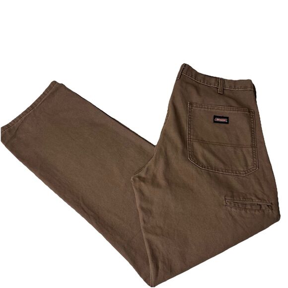 Dickies Carpenter Pants Mens 36x32 Brown Relaxed Fit Work Wear ED218STB - Picture 1 of 10